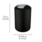 WENKO Bad-Accessoire-Set "Brasil" Schwarz 4-tlg.