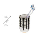 Bad-Accessoire Set „Subiza“, 2-tlg., weiß/schwarz, handbemalt WENKO