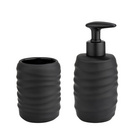 Bad-Accessoire Set „Illana“, 2-tlg., schwarz, Soft-Touch Keramik WENKO