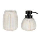 Bad-Accessoire Set „Pascoli“, 2-tlg., gold/schwarz WENKO