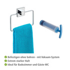 Vacuum-Loc® Handtuchring „Quadro“, Edelstahl WENKO