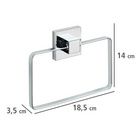 Vacuum-Loc® Handtuchring „Quadro“, Edelstahl WENKO