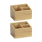 Organizer „Terra“ mit 3 Fächern, 2er Set, Bambus WENKO