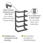 Handtuchregal „Fondiro“, schwarz matt, Stahl WENKO