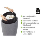 Badhocker & Wäschesammler Candy Leinenoptik grau WENKO