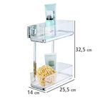 Wandregal Quadro 2 Etagen Vacuum-Loc Edelstahl WENKO