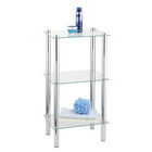 Standregal Yago viereckig 3 Ablagen aus Edelstahl & Glas WENKO