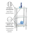 Standregal Yago viereckig 3 Ablagen aus Edelstahl & Glas WENKO
