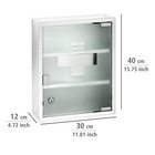 Medikamentenschrank Edelstahl glänzend 30 x 40 cm WENKO