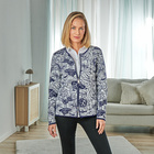 Jacquard-Strickjacke blau-weiss