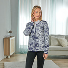 Jacquard-Strickjacke blau-weiss