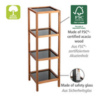 Bad- & Wohnregal Fondi 4 Etagen aus Akazienholz WENKO