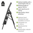 Alu-Klapptrittleiter Compact 3-stufig Schwarz WENKO