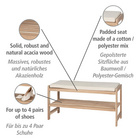 Schuhbank „Acina“ Akazienholz WENKO