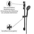 Brauseset „Watersaving“ Schwarz 70 cm WENKO