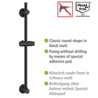 Duschstange ohne Bohren Edelstahl Schwarz WENKO