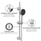Brauseset mit Mikrotropfen-Technologie Softwater 70 cm WENKO