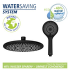 Duschsystem Watersaving Schwarz höhenverstellbar WENKO
