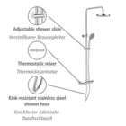 Duschsystem Young Eco mit Thermostat Chrom WENKO