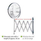 Kosmetik-Wandspiegel „Teleskop Exclusiv“ Chrom WENKO