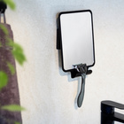 Vacuum-Loc® Antibeschlagspiegel „Quadro“ Schwarz WENKO