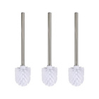 WC-Bürste mit Edelstahlstiel „Glänzend“ 3er Set Weiß WENKO