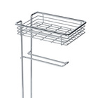 Stehender Toilettenpapierhalter mit Ablage Chrom WENKO