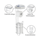 Stehender Toilettenpapierhalter mit Ablage Chrom WENKO