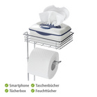 Stehender Toilettenpapierhalter mit Ablage Chrom WENKO