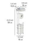 Stehender Toilettenpapierhalter mit Ablage Chrom WENKO