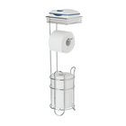 Stehender Toilettenpapierhalter mit Ablage Chrom WENKO