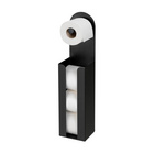 2-in-1 Toilettenpapierhalter „Agira“ Schwarz WENKO