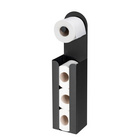 2-in-1 Toilettenpapierhalter „Agira“ Schwarz WENKO