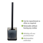 WC-Garnitur „Quadro“ Schwarz Vacuum-Loc® WENKO