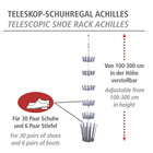 Teleskop-Schuhregal Achilles WENKO