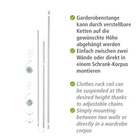 Teleskop-Garderoben-Set Edelstahl 3-teilig WENKO