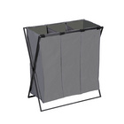 Wäschesammler Trio XL 3-fach Grau WENKO