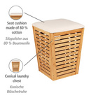 Wäschetruhe „Bambusa“ mit Sitzpolster WENKO