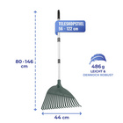 Gartenrechen mit Teleskopstiel MAXIMEX