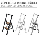 Alu-Design Klapptrittleiter 2-stufig Schwarz WENKO