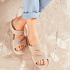 Pantolette „Julie" beige