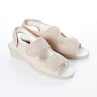 Klettsandalette „Britta" beige