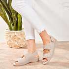 Klettsandalette „Britta" beige