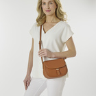 Handtasche "Kora" in Leder-Optik cognac