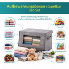 Aufbewahrungsboxen stapelbar 3er-Set Clarsen