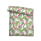 Mikrofaser Seersucker Bettwäsche Tropenblätter