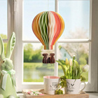 Dekohänger Heißluftballon Wabenoptik 25 cm Papierdeko