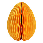 Osterdeko Osterei mit Wabenstruktur aus Papier Gelb