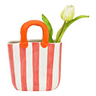 Vase Handtasche gestreift aus Keramik