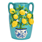 Vase mit 3D Zitronen aus Keramik